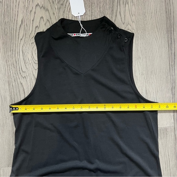 Exclusive ❤️ Black Sleeveless Maxi Dress with button detail & pockets NWT - Picture 11 of 11